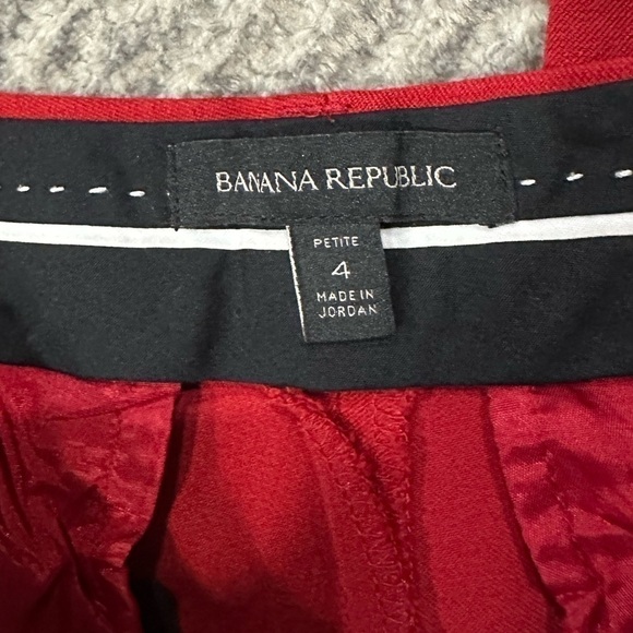 BANANA REPUBLIC Red Slim Ankle Pants, EUC! - Picture 4 of 6